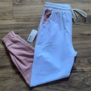 Pink/white sweats